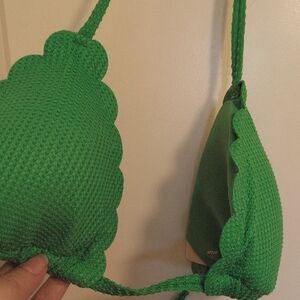 NWOT Aerie Bikini Top Waffle Scalloped String Triangle⛱️3/$50 Mix & Match⛱️